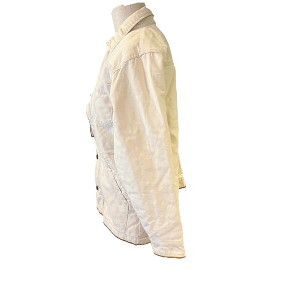 Alpine Design Women’s XS Quilted Chore Coat Natural Khaki Organic Cotton - Picture 5 of 13